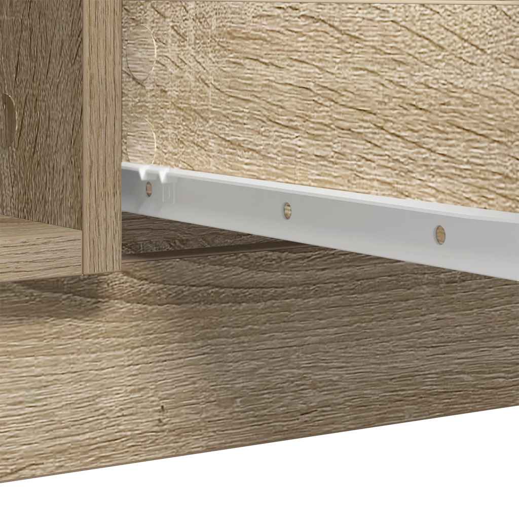 Skjenk med skuffer sonoma eik 100,5x35x76 cm konstruert tre