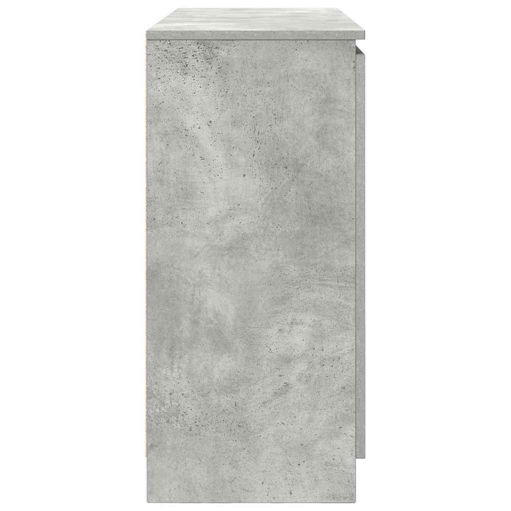 Skjenk med skuffer betonggrå 100,5x35x76 cm konstruert tre