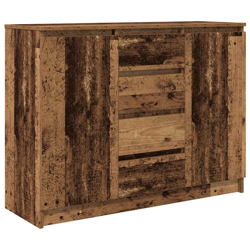 Skjenk med skuffer gammelt tre 100,5x35x76 cm konstruert tre