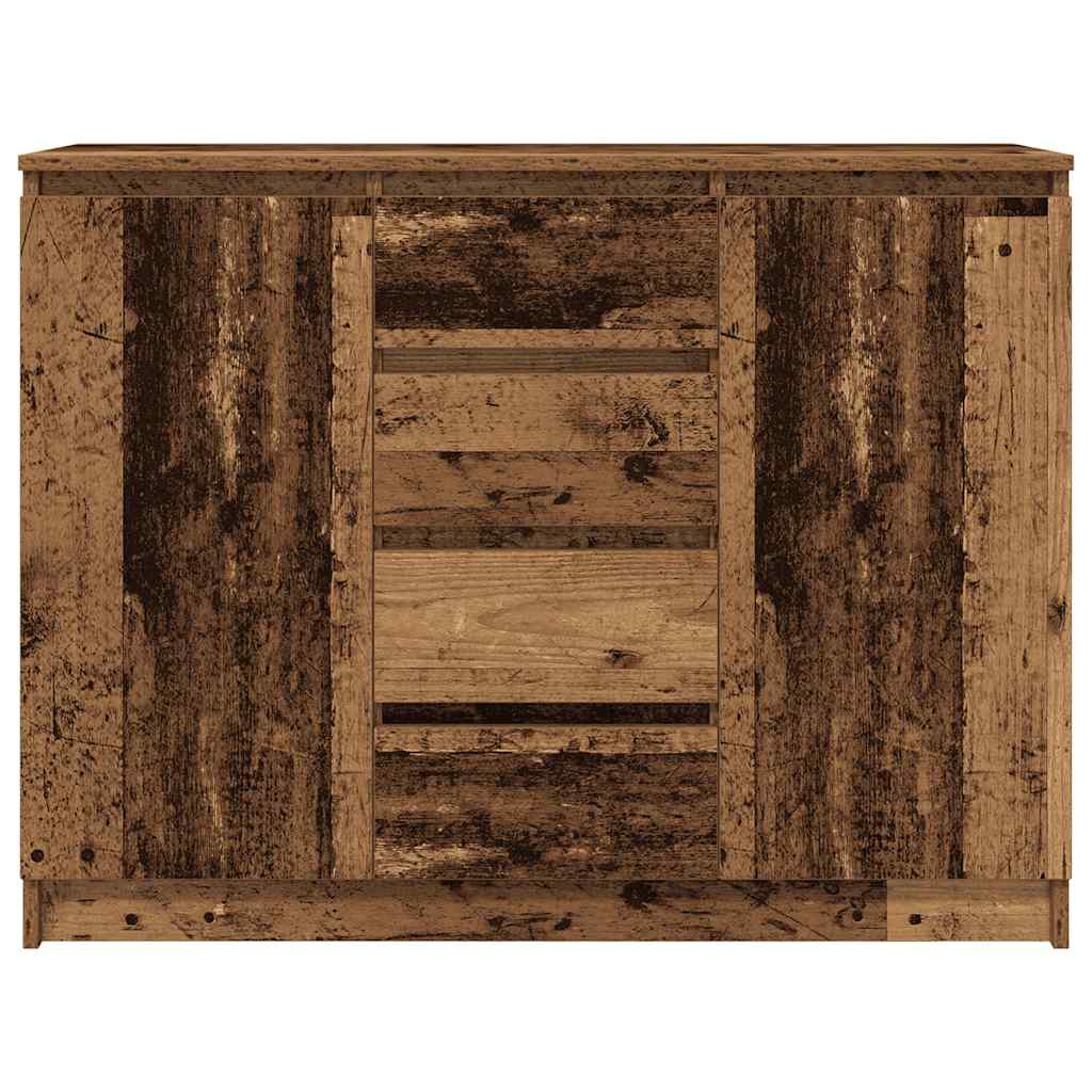 Skjenk med skuffer gammelt tre 100,5x35x76 cm konstruert tre