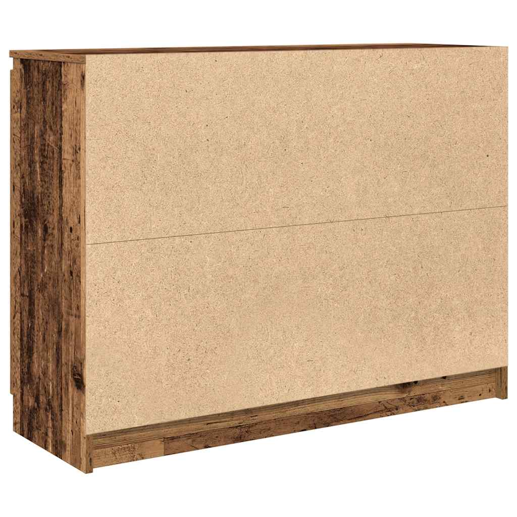 Skjenk med skuffer gammelt tre 100,5x35x76 cm konstruert tre