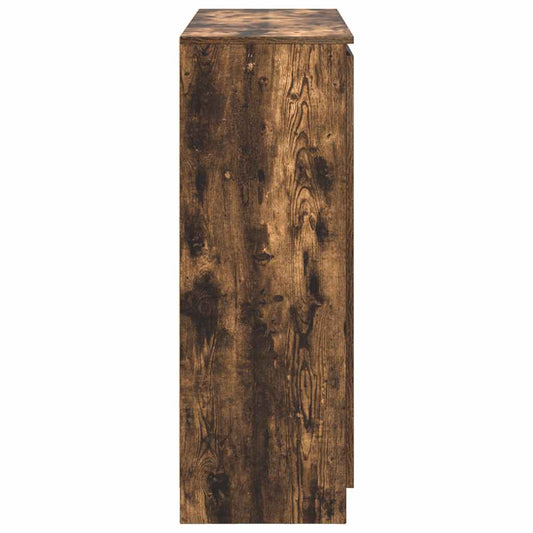 Skjenk med skuffer røkt eik 100,5x35x98,5 cm konstruert tre