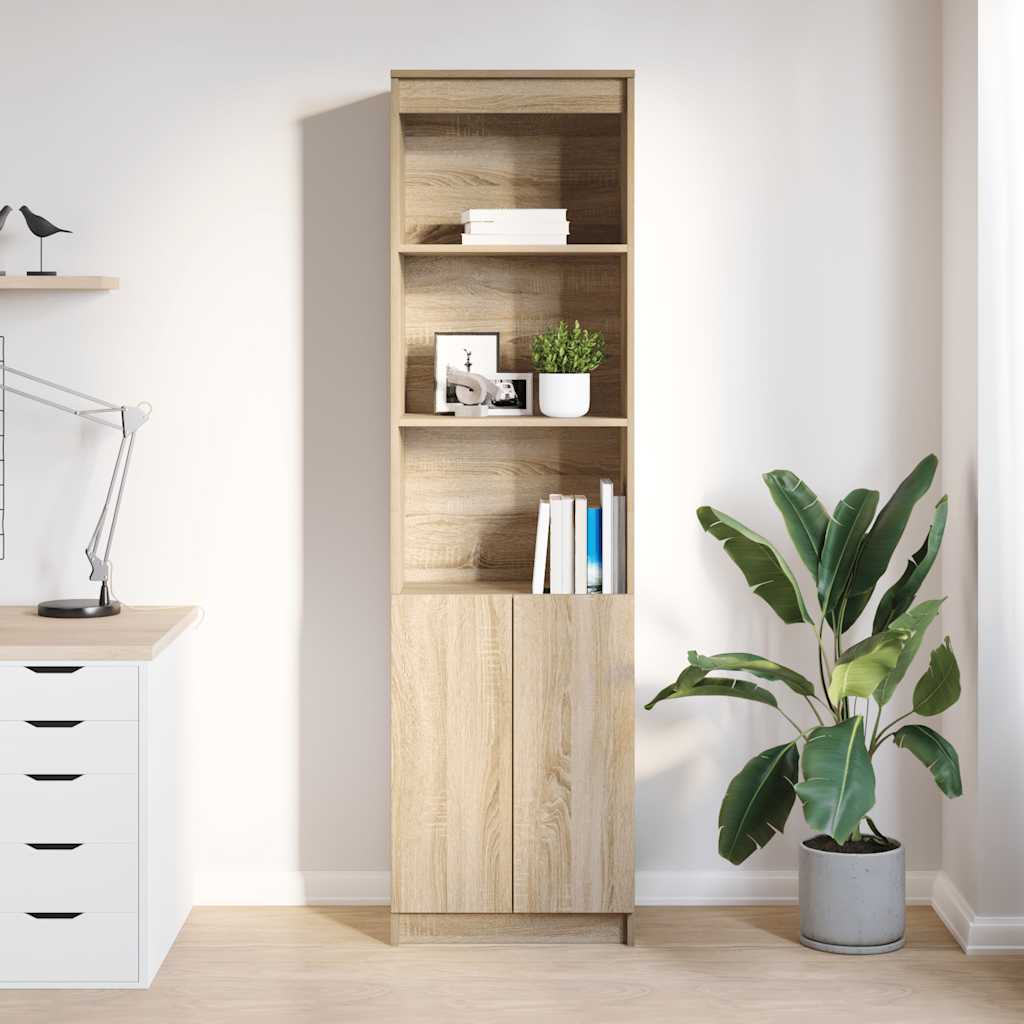 Highboard sonoma eik 50x35x180 cm konstruert tre