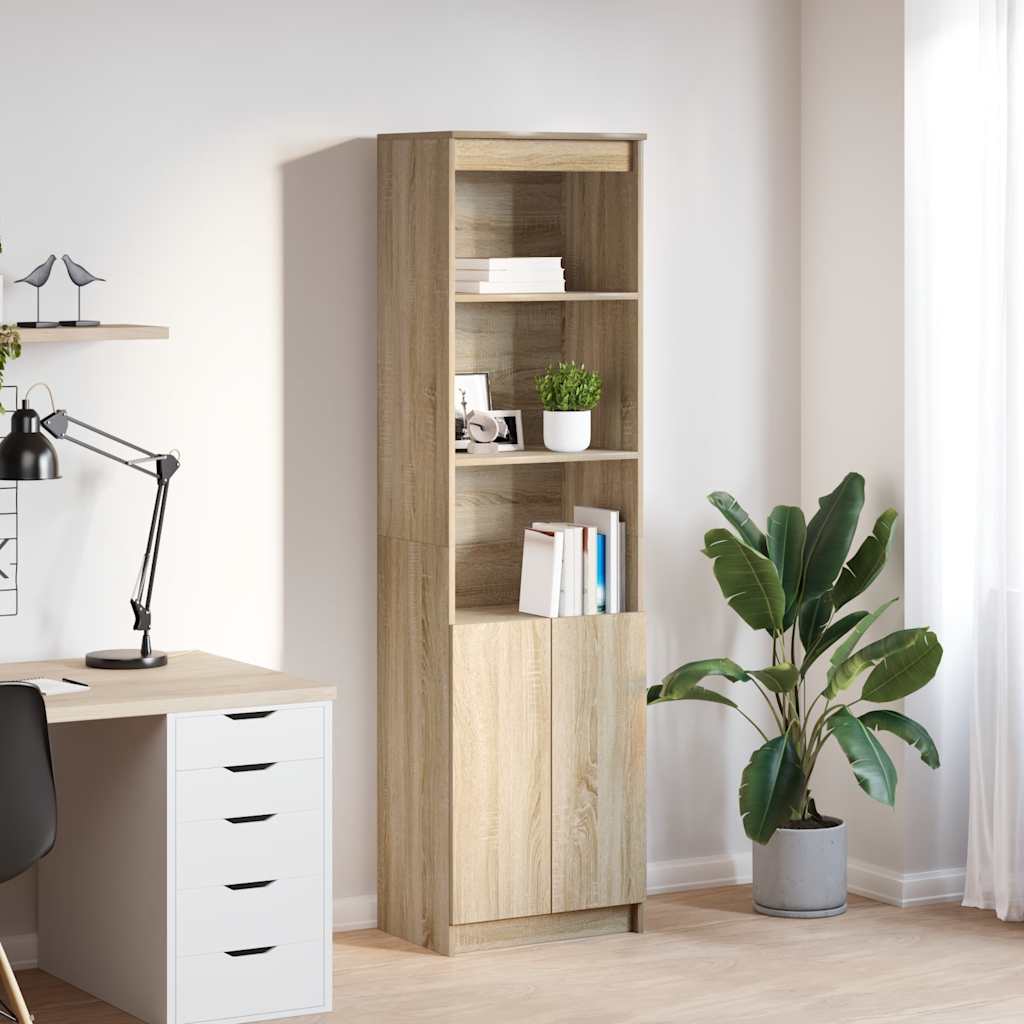 Highboard sonoma eik 50x35x180 cm konstruert tre