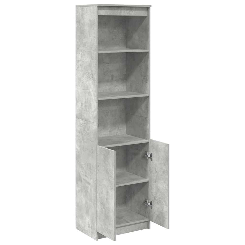 Highboard betonggrå 50x35x180 cm konstruert tre
