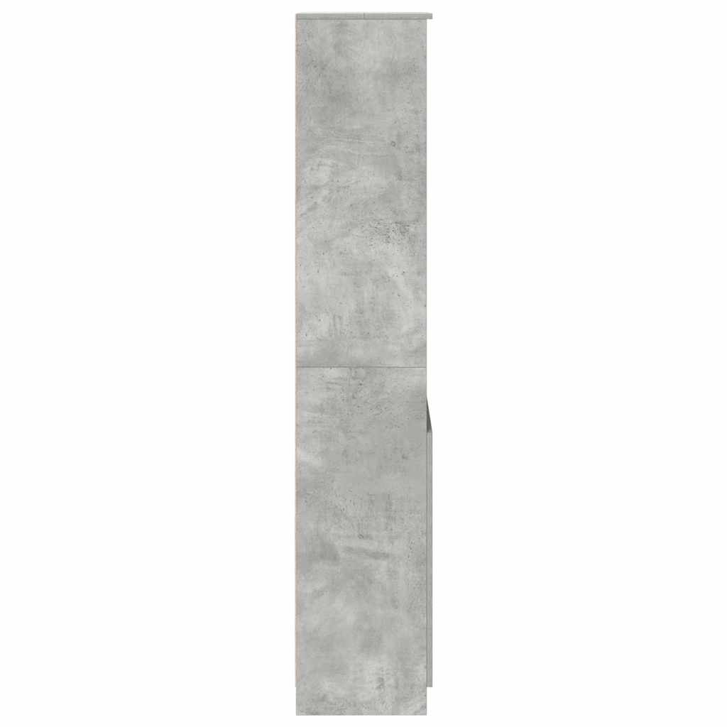 Highboard betonggrå 50x35x180 cm konstruert tre