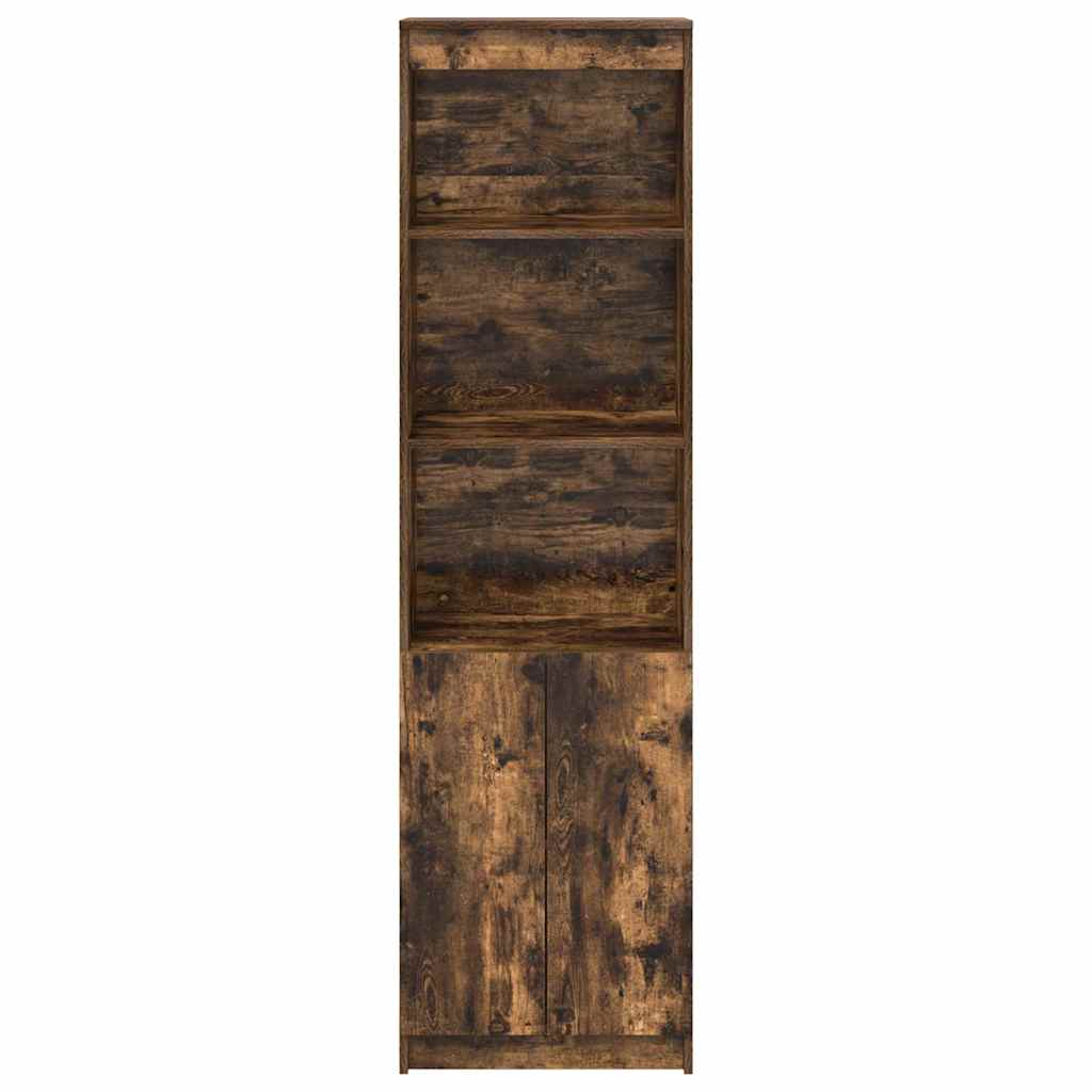 Highboard røkt eik 50x35x180 cm konstruert tre