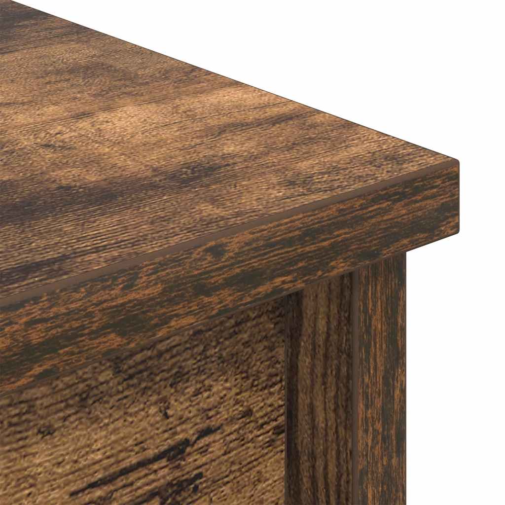 Highboard røkt eik 50x35x180 cm konstruert tre