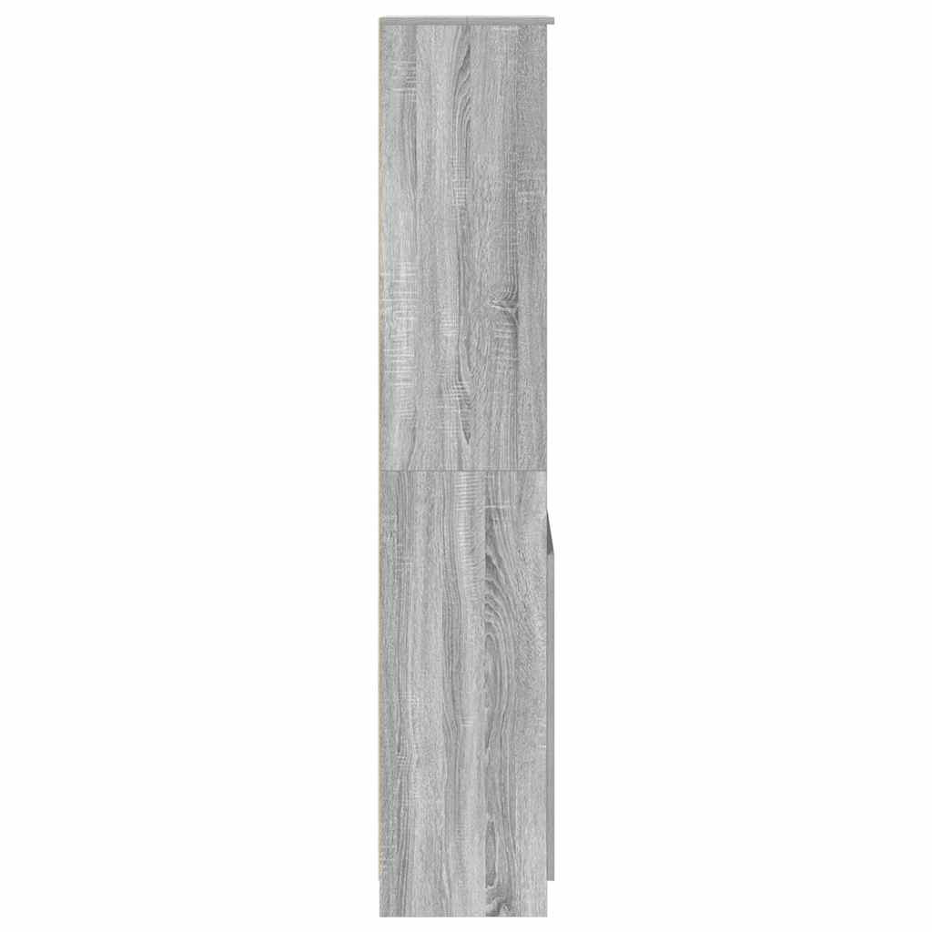 Highboard grå sonoma 50x35x180 cm konstruert tre