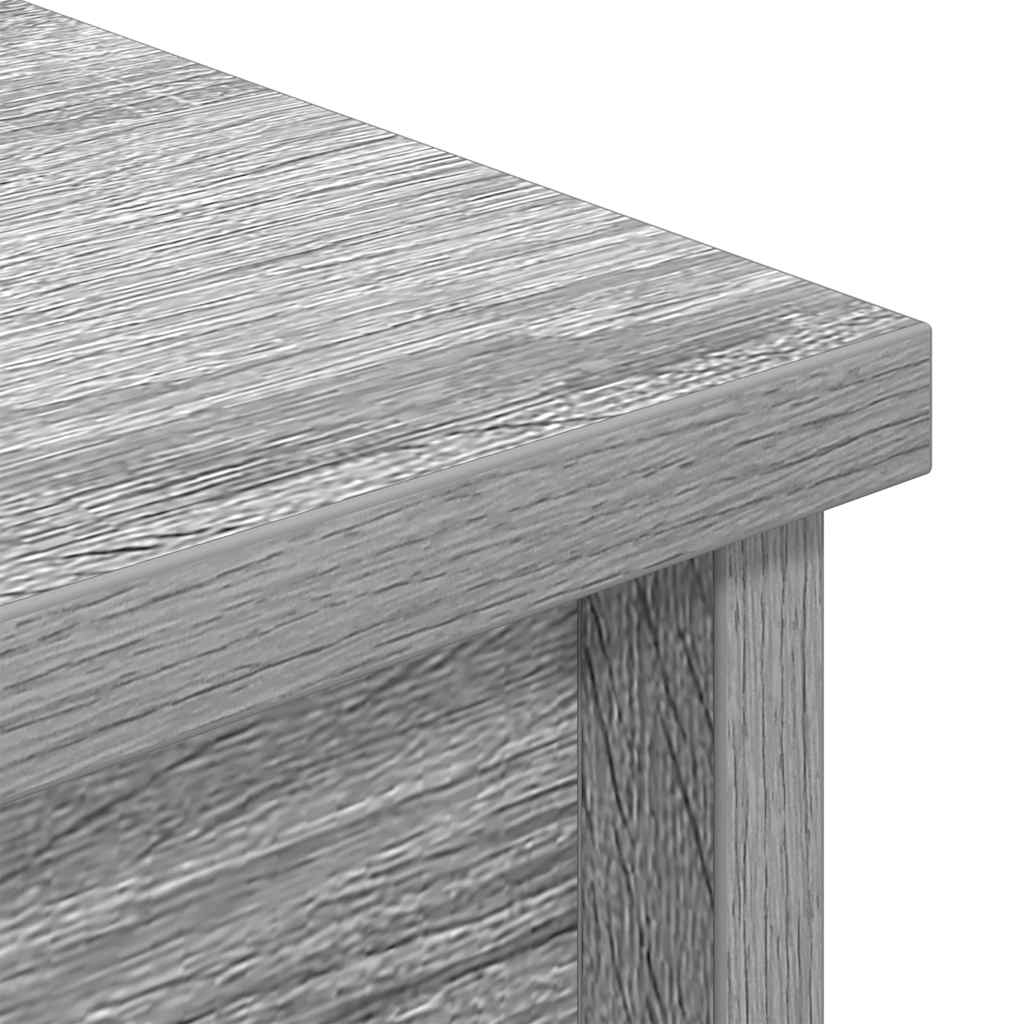 Highboard grå sonoma 50x35x180 cm konstruert tre