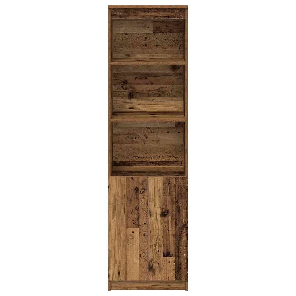 Highboard gammelt tre 50x35x180 cm konstruert tre