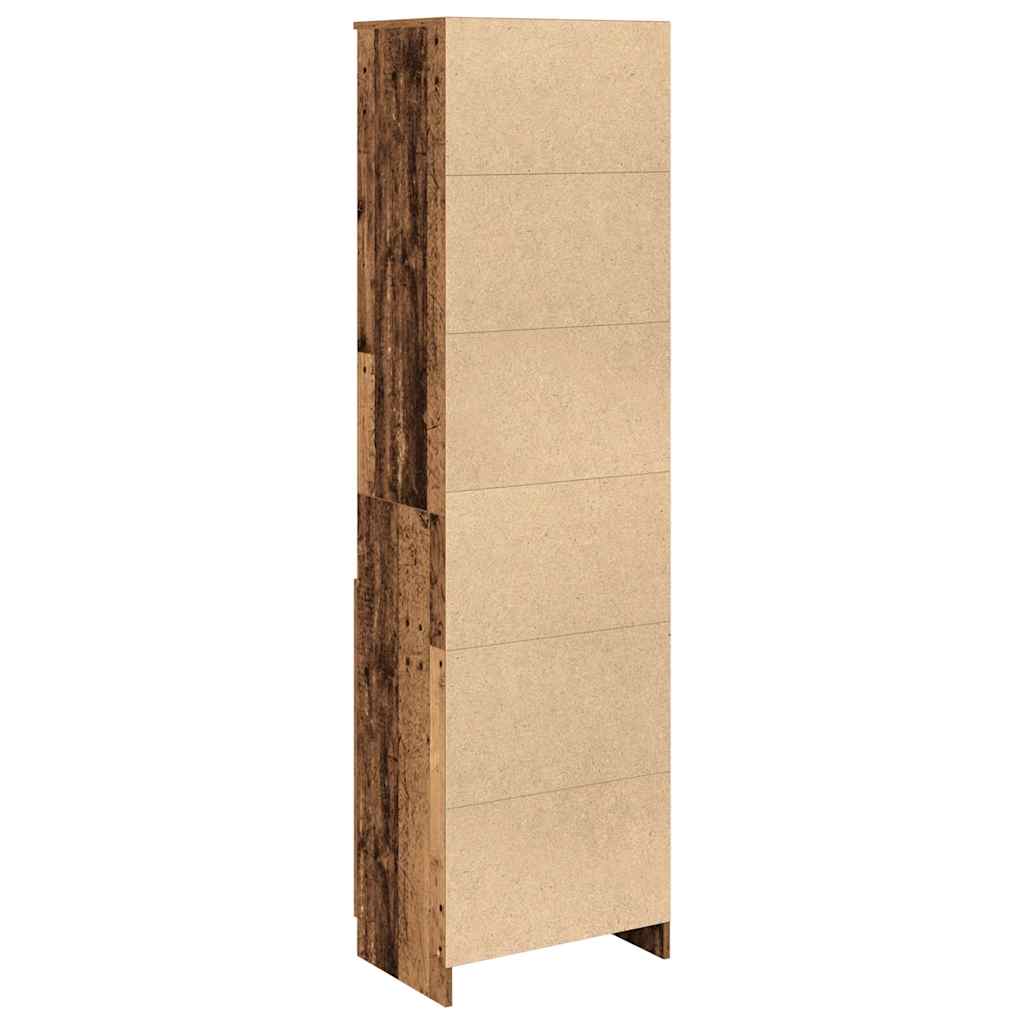 Highboard gammelt tre 50x35x180 cm konstruert tre