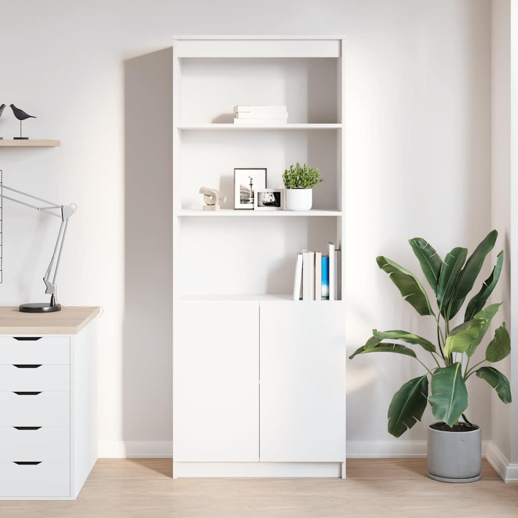 Highboard hvit 70x35x180 cm konstruert tre vidaXL