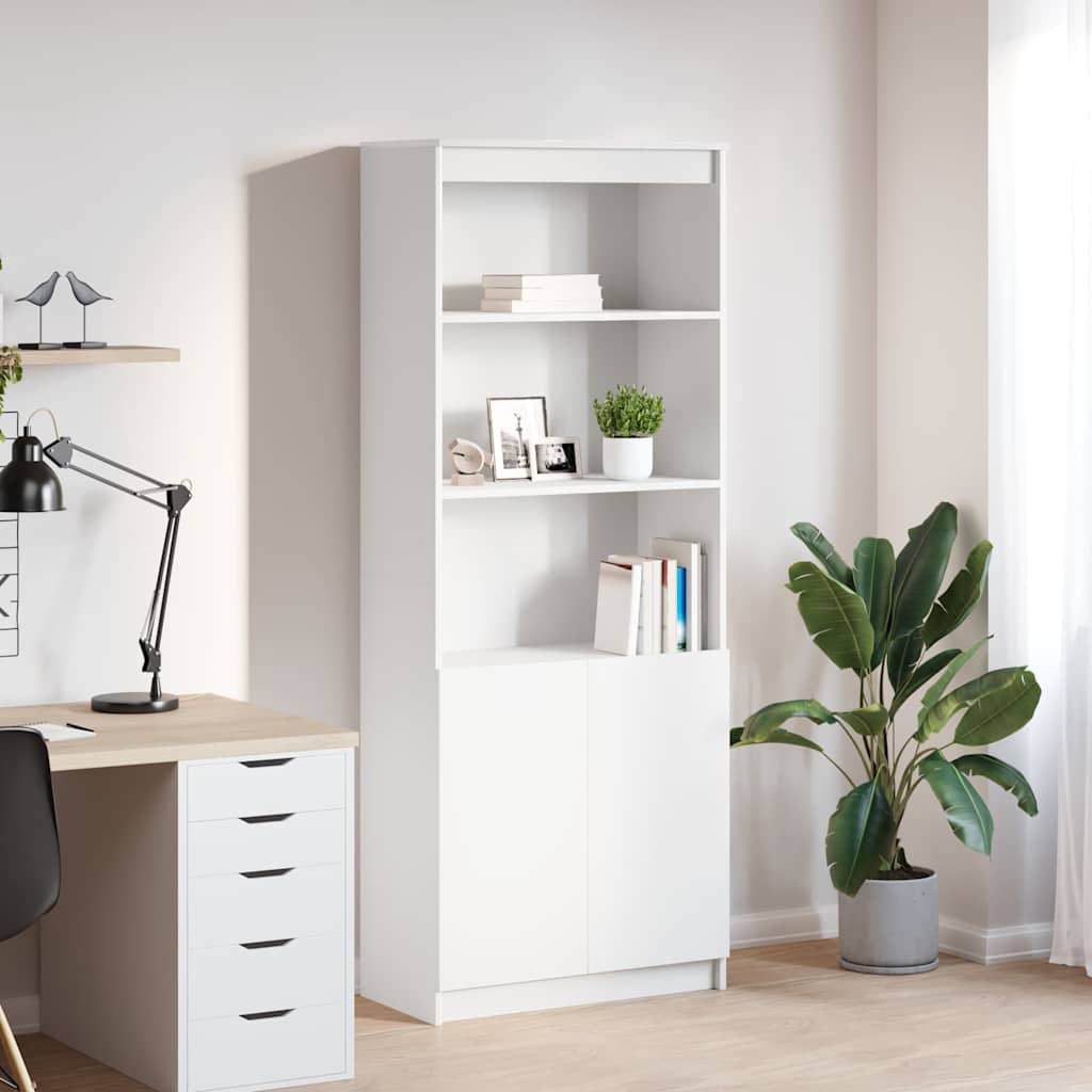Highboard hvit 70x35x180 cm konstruert tre vidaXL