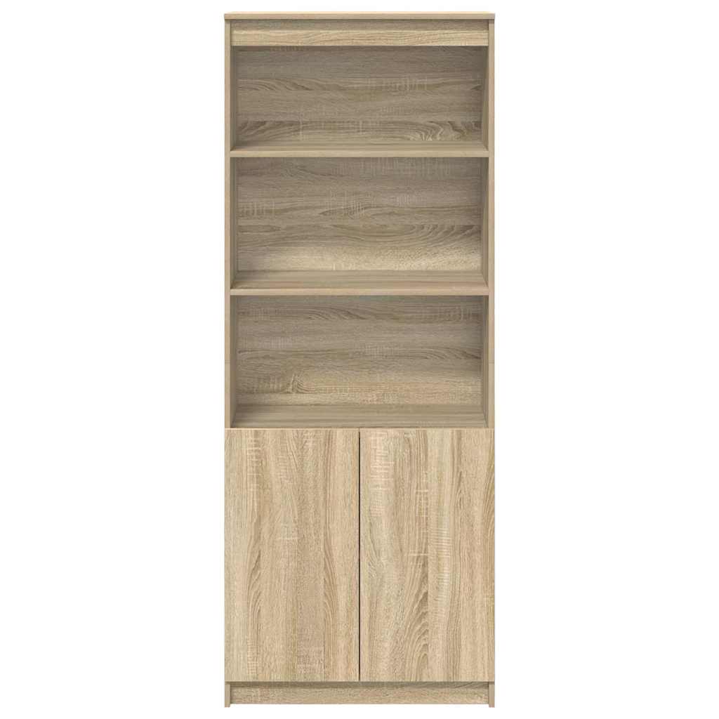 Highboard sonoma eik 70x35x180 cm konstruert tre