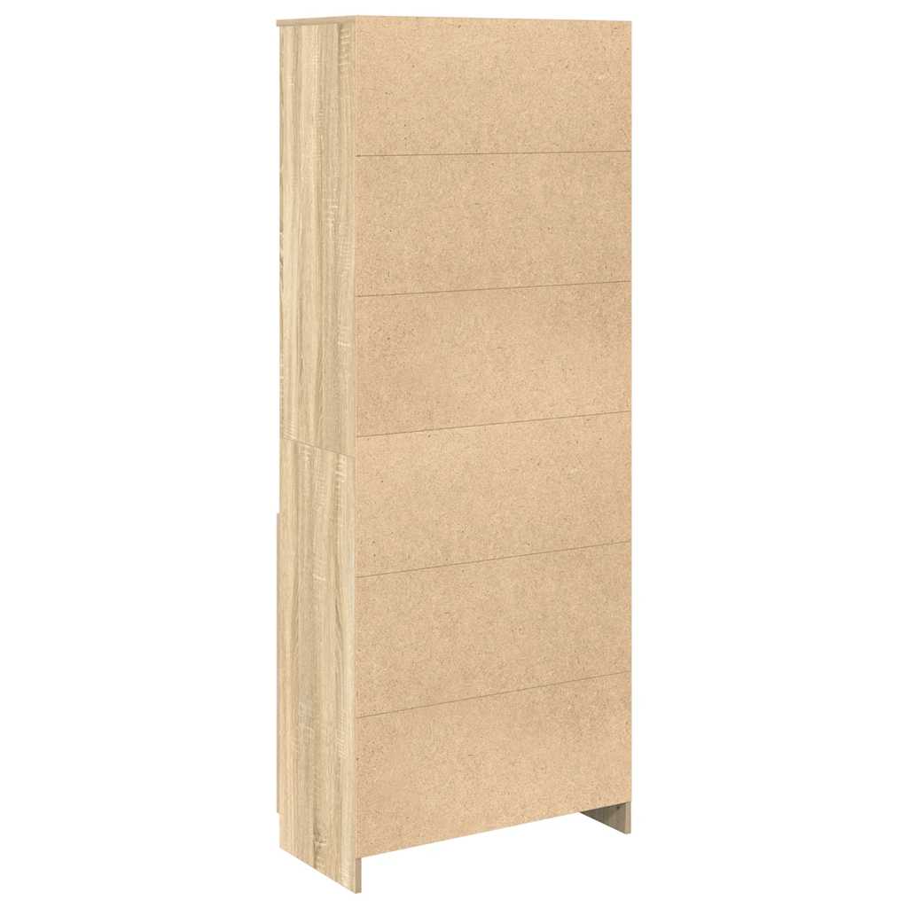 Highboard sonoma eik 70x35x180 cm konstruert tre