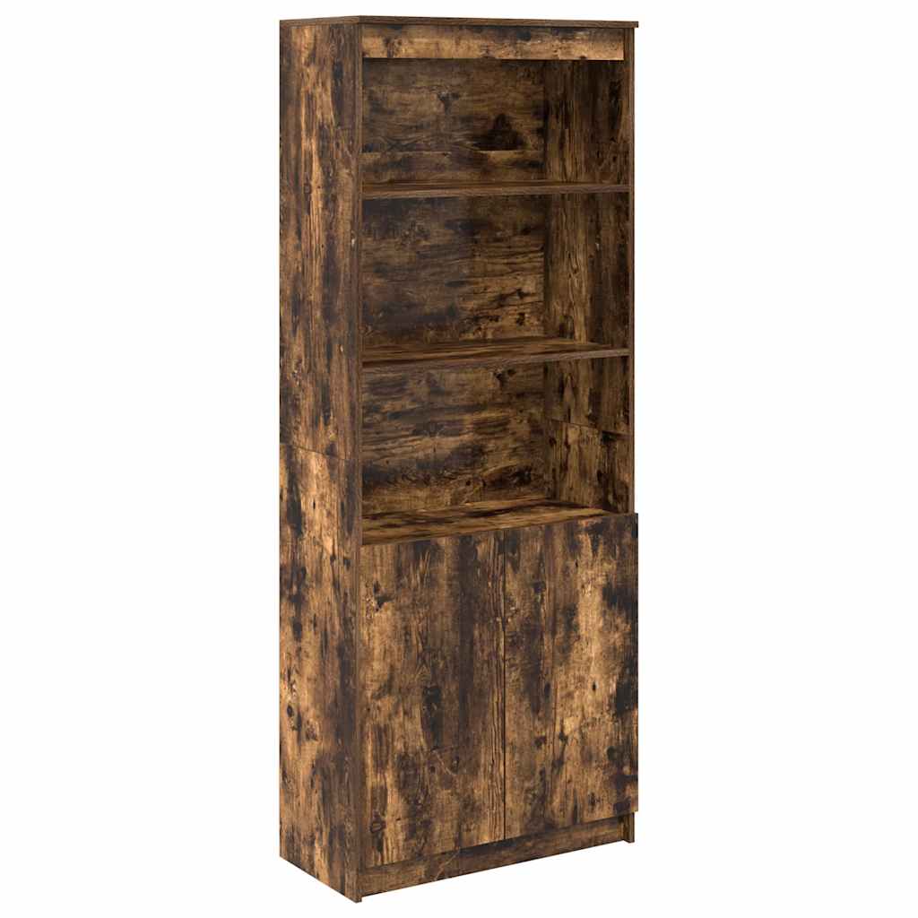 Highboard røkt eik 70x35x180 cm konstruert tre