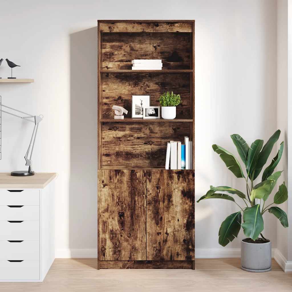 Highboard røkt eik 70x35x180 cm konstruert tre
