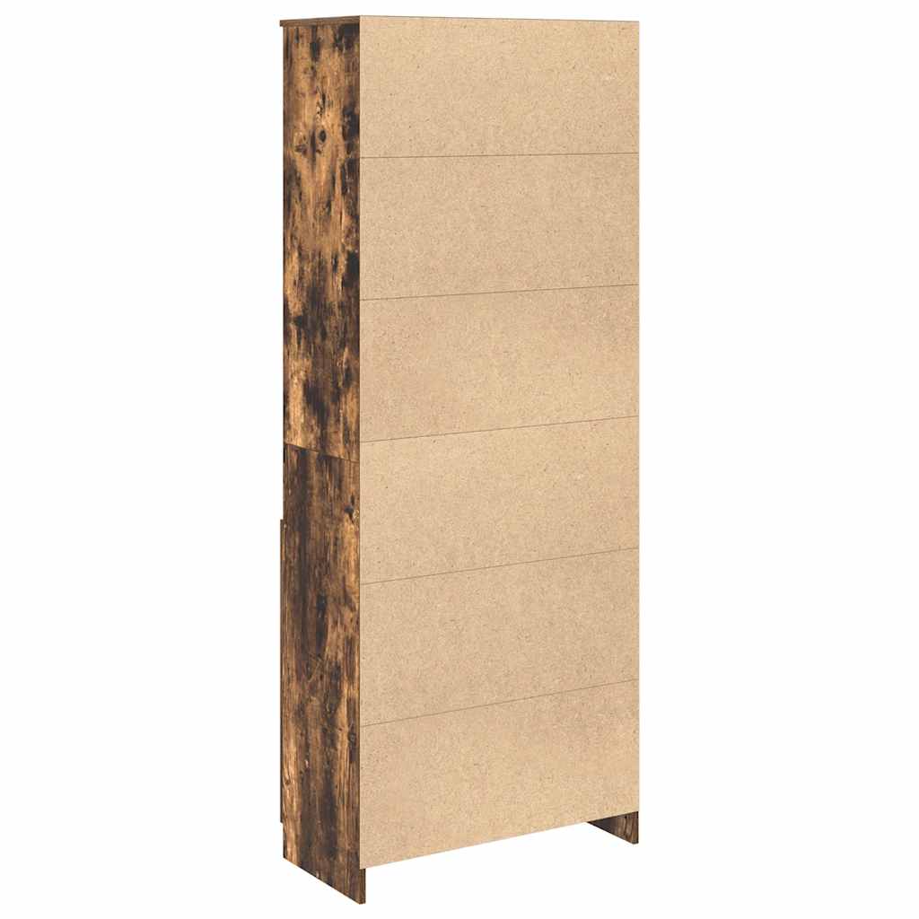 Highboard røkt eik 70x35x180 cm konstruert tre