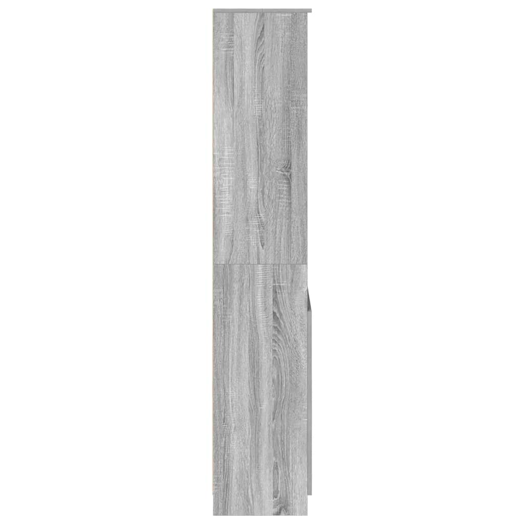 Highboard grå sonoma 70x35x180 cm konstruert tre