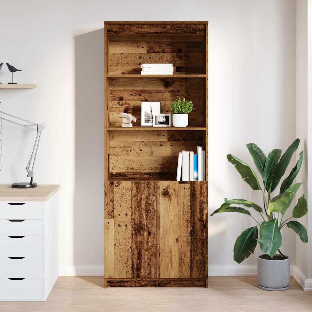 Highboard gammelt tre 70x35x180 cm konstruert tre vidaXL