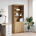 Highboard artisan eik 70x35x180 cm konstruert tre vidaXL