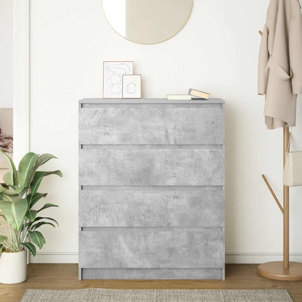 Skjenk betonggrå 80x35x99 cm konstruert tre vidaXL