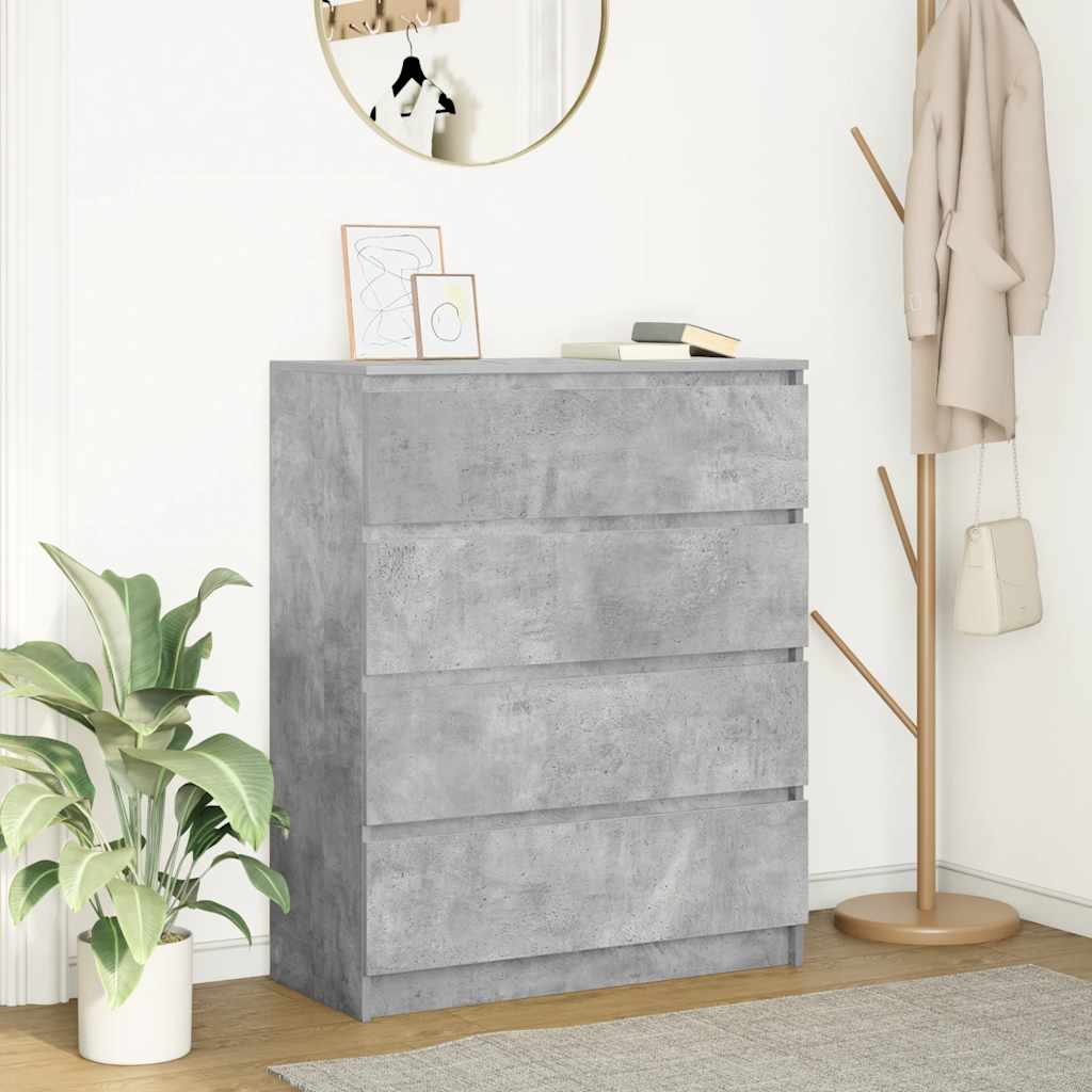 Skjenk betonggrå 80x35x99 cm konstruert tre vidaXL