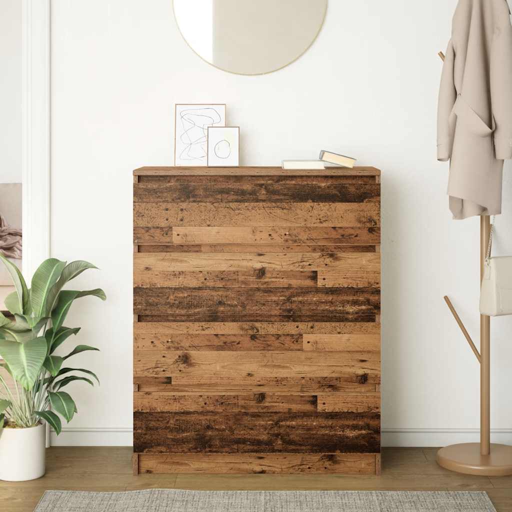 Skjenk gammelt tre 80x35x99 cm konstruert tre