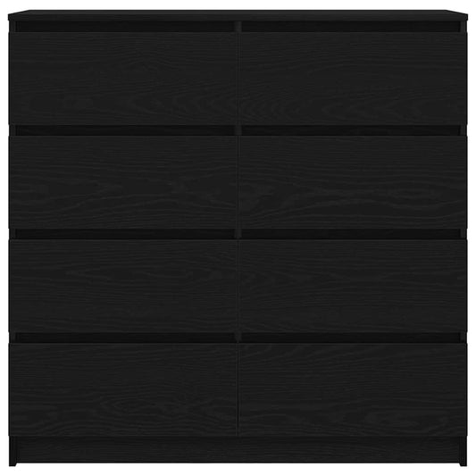 Skjenk svart eik 100x35x99 cm konstruert tre