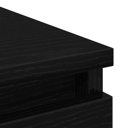 Skjenk svart eik 100x35x99 cm konstruert tre