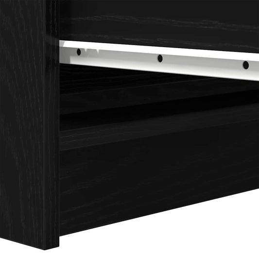 Skjenk svart eik 100x35x99 cm konstruert tre