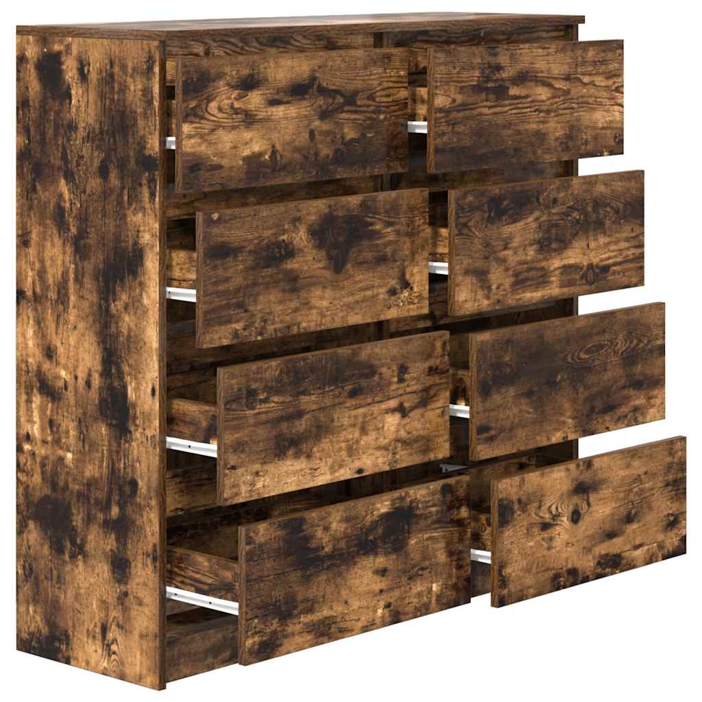 Skjenk røkt eik 100x35x99 cm konstruert tre
