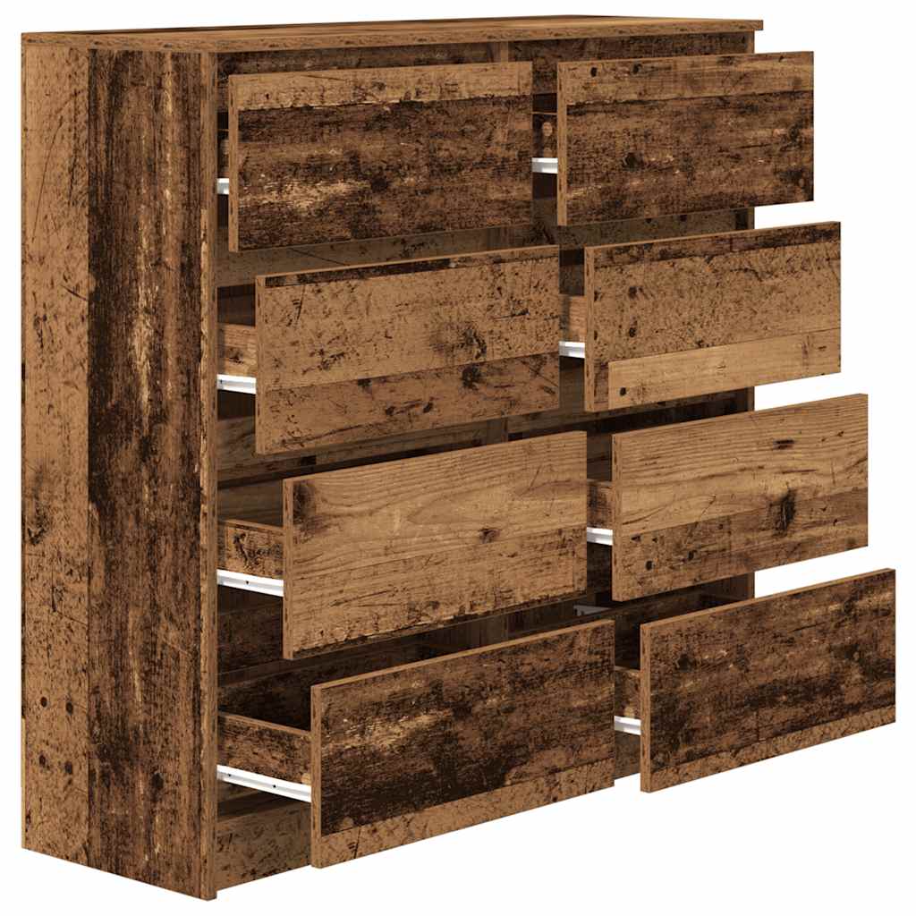 Skjenk gammelt tre 100x35x99 cm konstruert tre