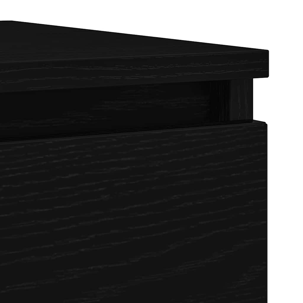 Skjenk svart eik 100x35x76 cm konstruert tre