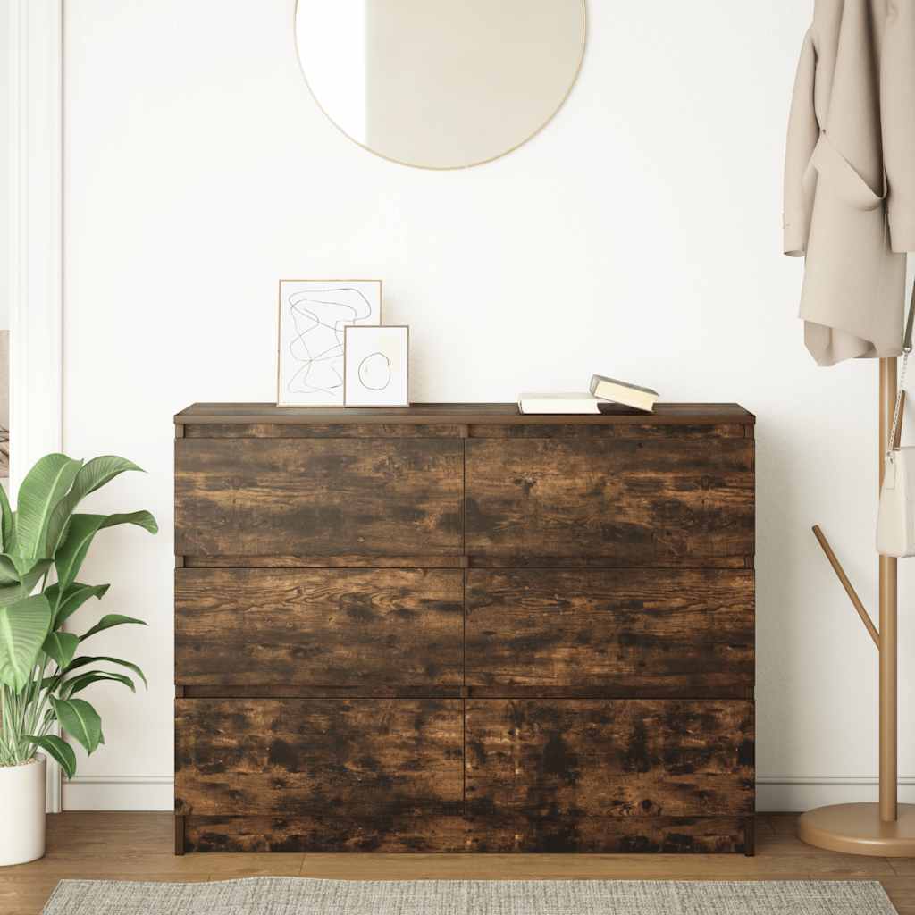 Skjenk røkt eik 100x35x76 cm konstruert tre