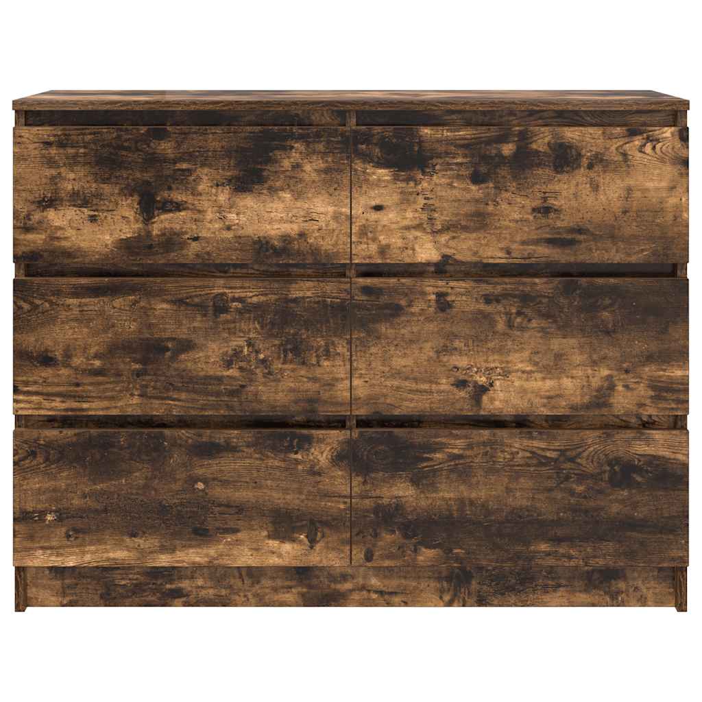 Skjenk røkt eik 100x35x76 cm konstruert tre