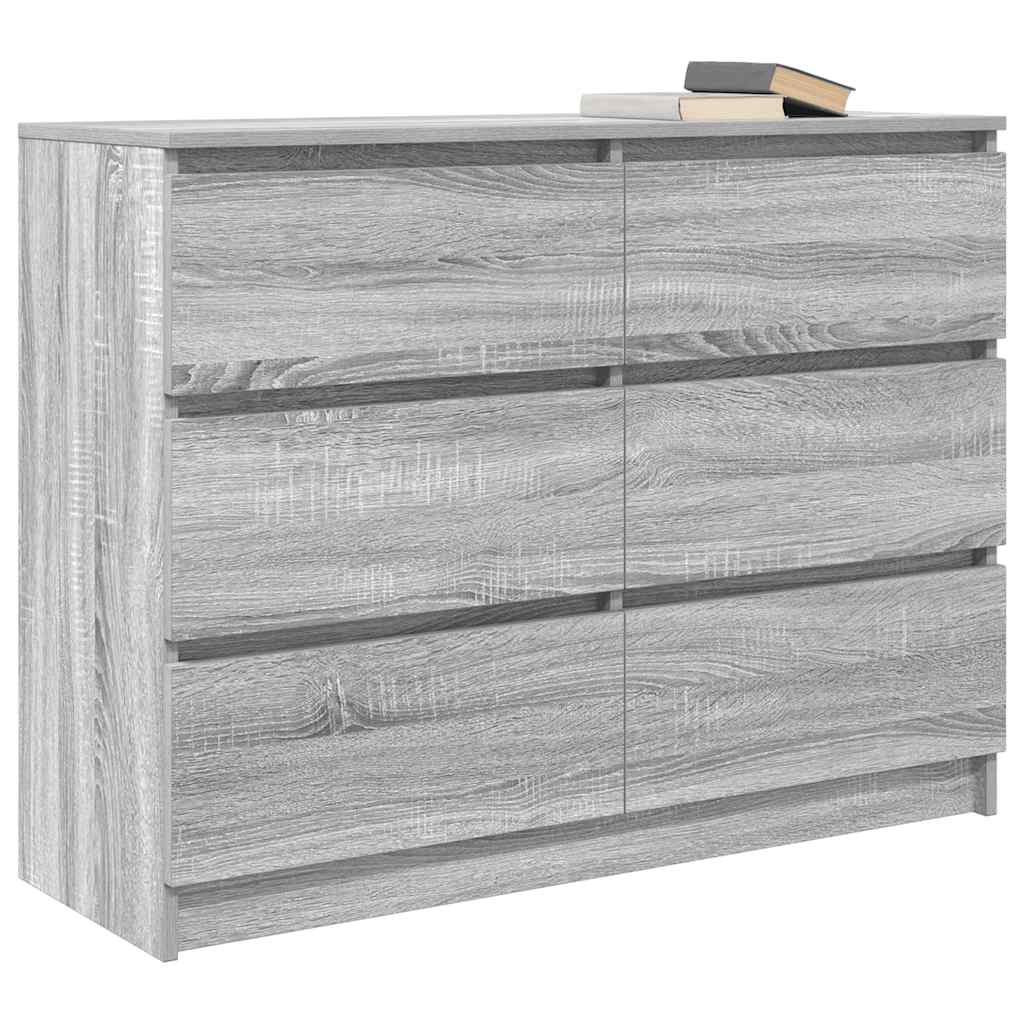 Skjenk grå sonoma 100x35x76 cm konstruert tre