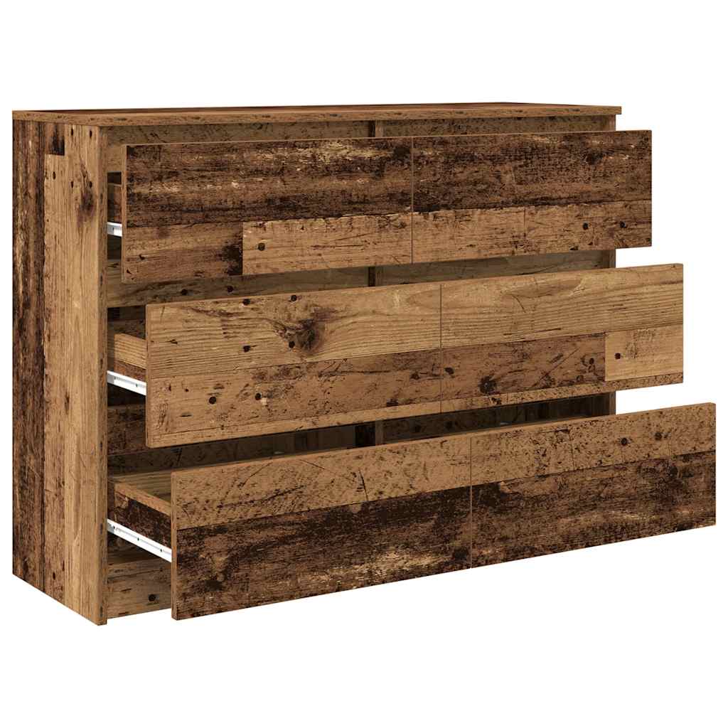 Skjenk gammelt tre 100x35x76 cm konstruert tre