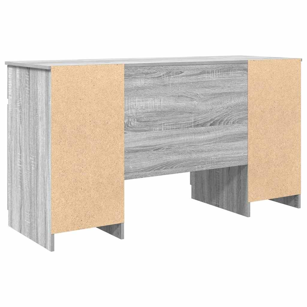 Skrivebord med skuff Grå sonoma 140 x 49 x 76 cm Konstruert tre