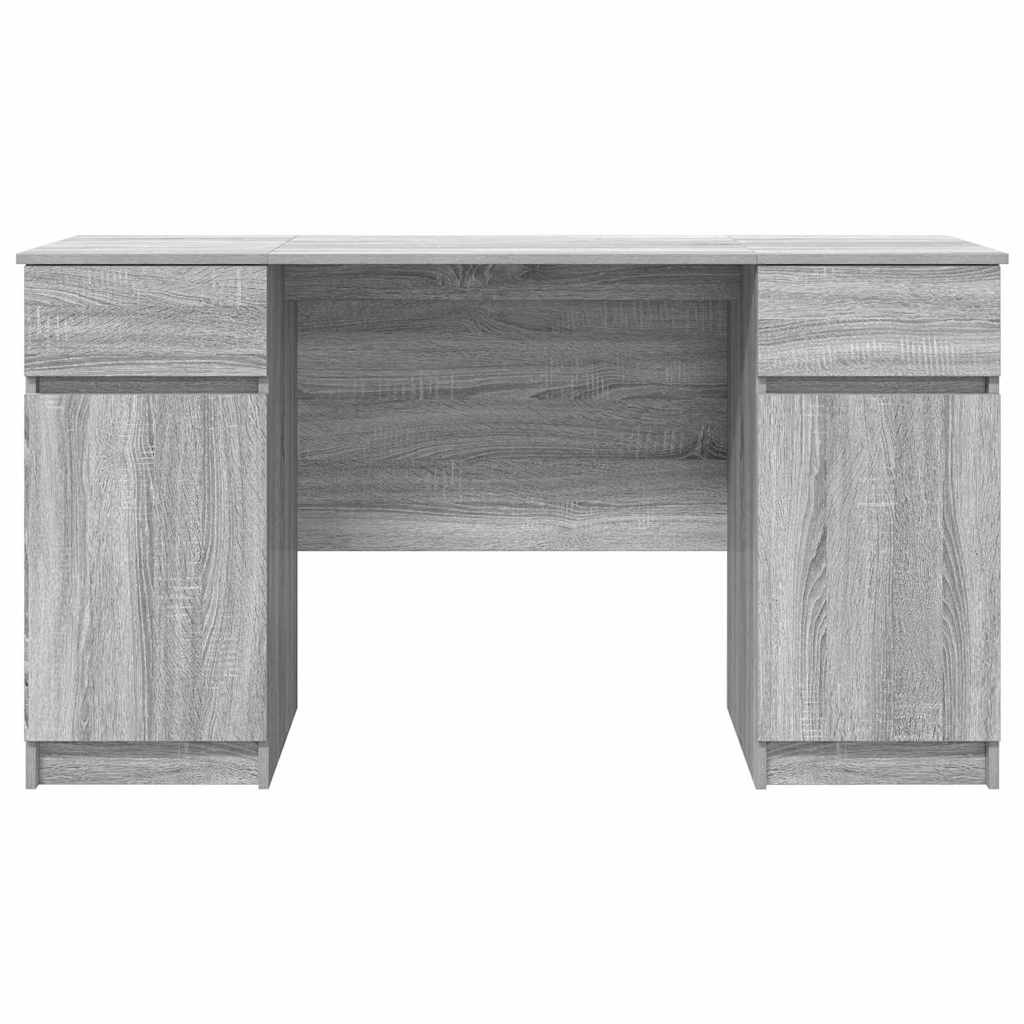 Skrivebord med skuff Grå sonoma 140 x 49 x 76 cm Konstruert tre
