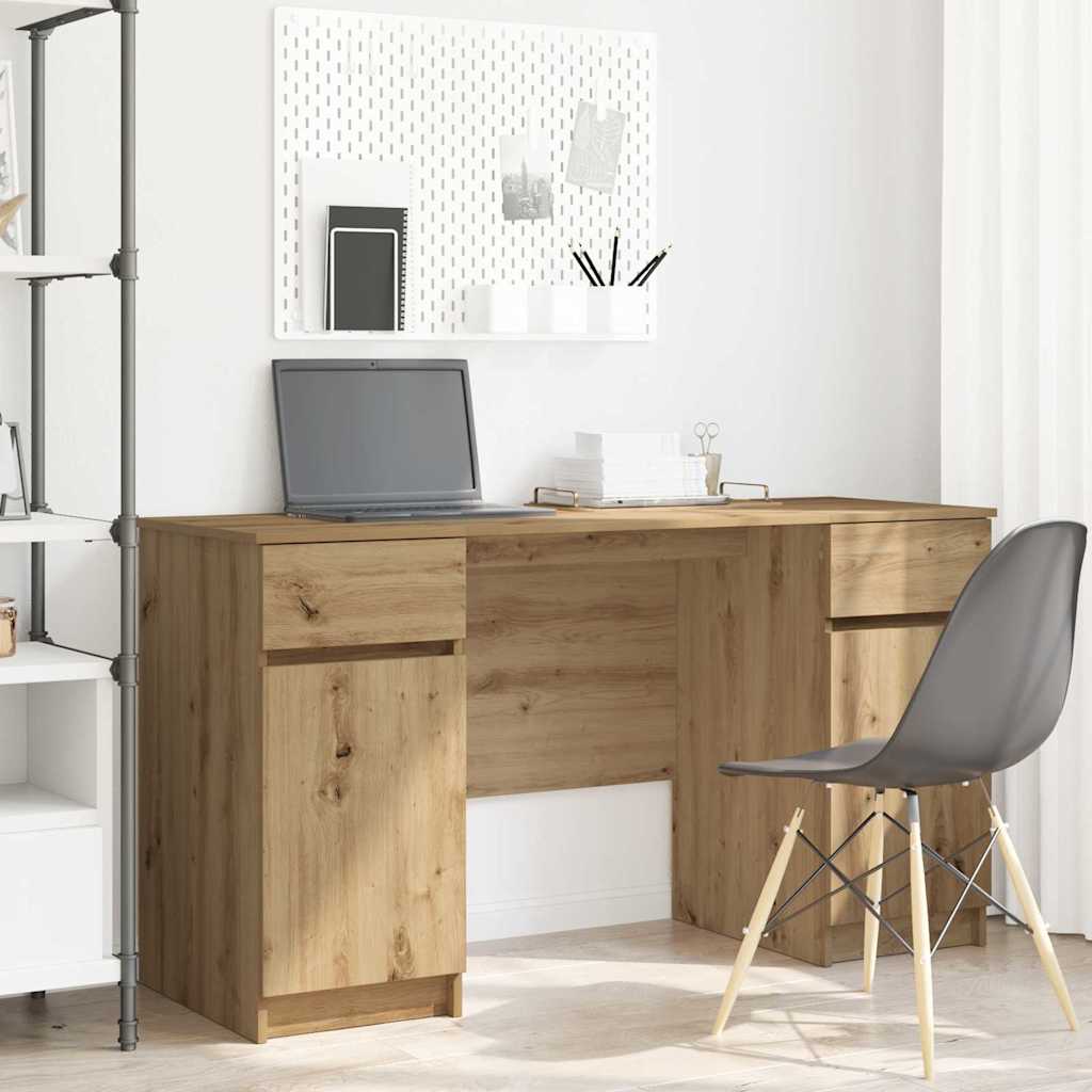 Skrivebord med dør artisan eik 140 x 49 x 76 cm Konstruert tre