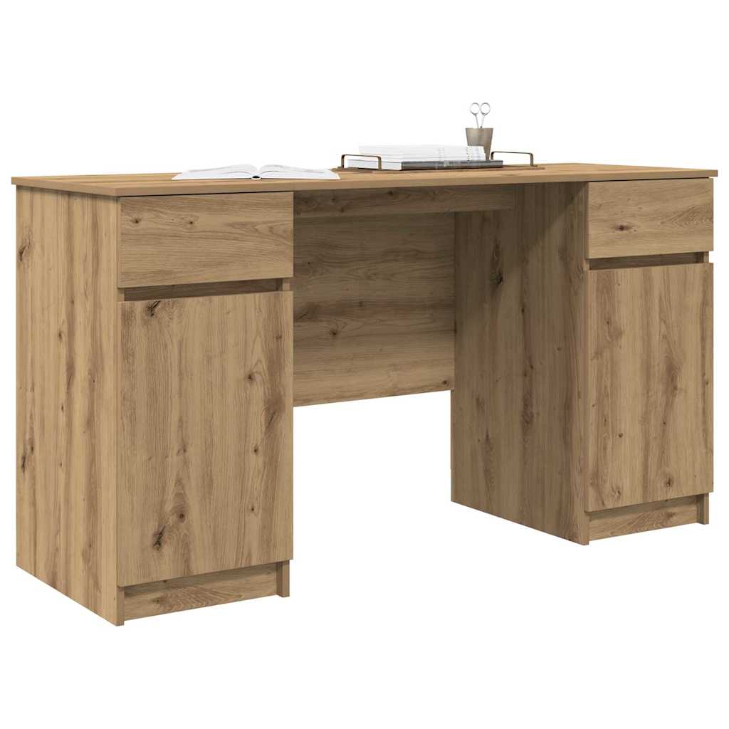 Skrivebord med dør artisan eik 140 x 49 x 76 cm Konstruert tre