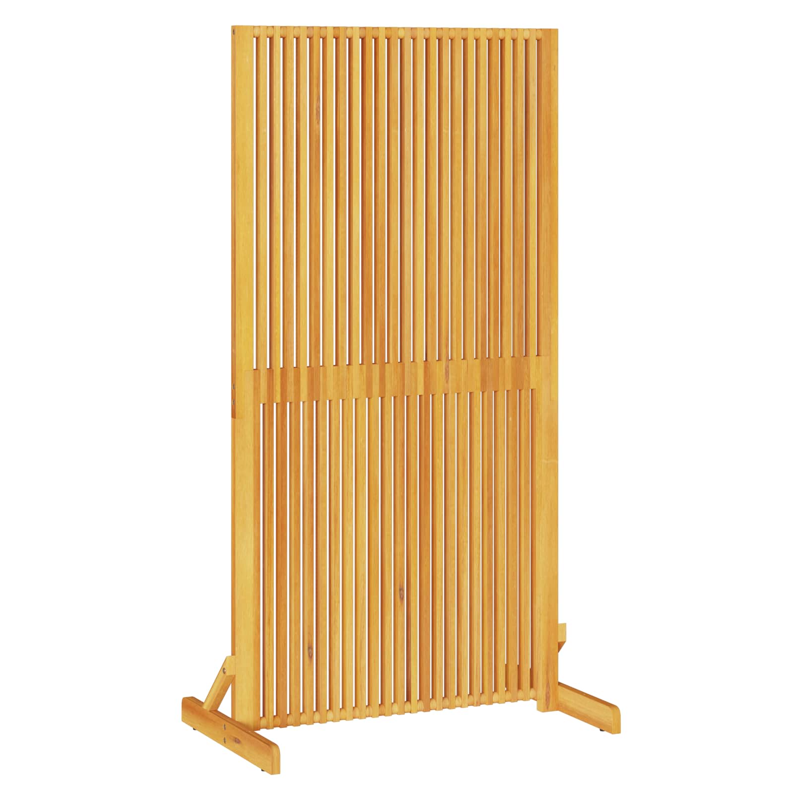 Personvernsvegg Brun 79.5 x 50 x 150 cm Massivt akasietre vidaXL