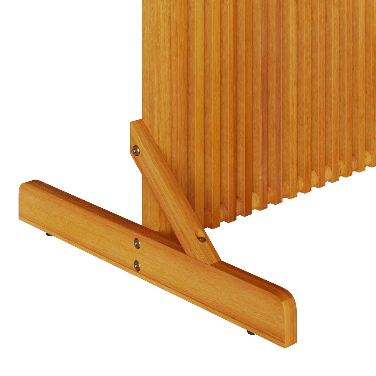 Personvernsvegg Brun 79.5 x 50 x 200 cm Massivt akasietre vidaXL