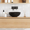 Servant blank svart Ø28x10 cm keramikk