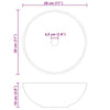 Servant blank svart Ø28x10 cm keramikk