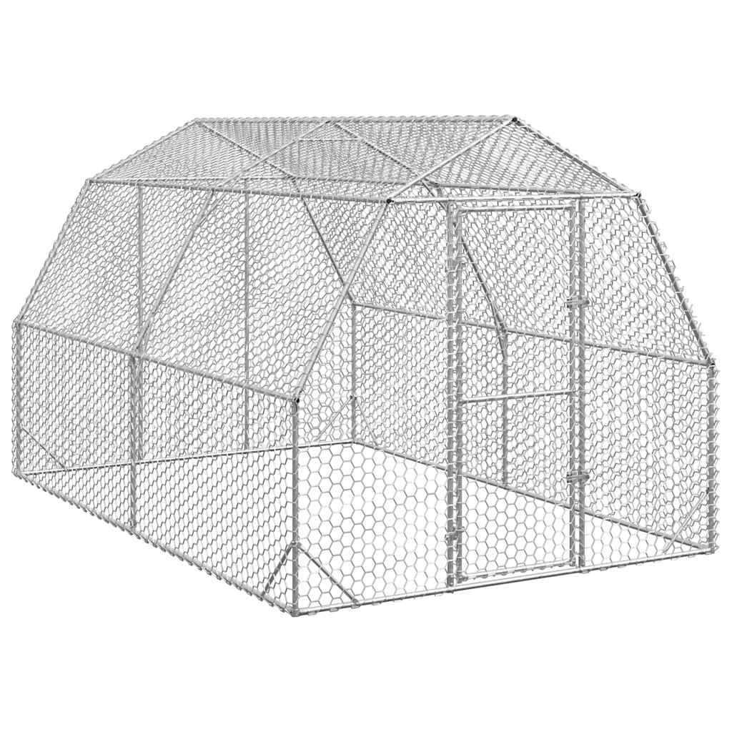 Kyllingløp 2,5x4x2,25 m galvanisert stål