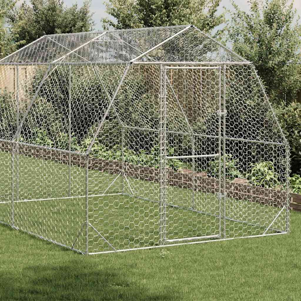 Kyllingløp 2,5x4x2,25 m galvanisert stål
