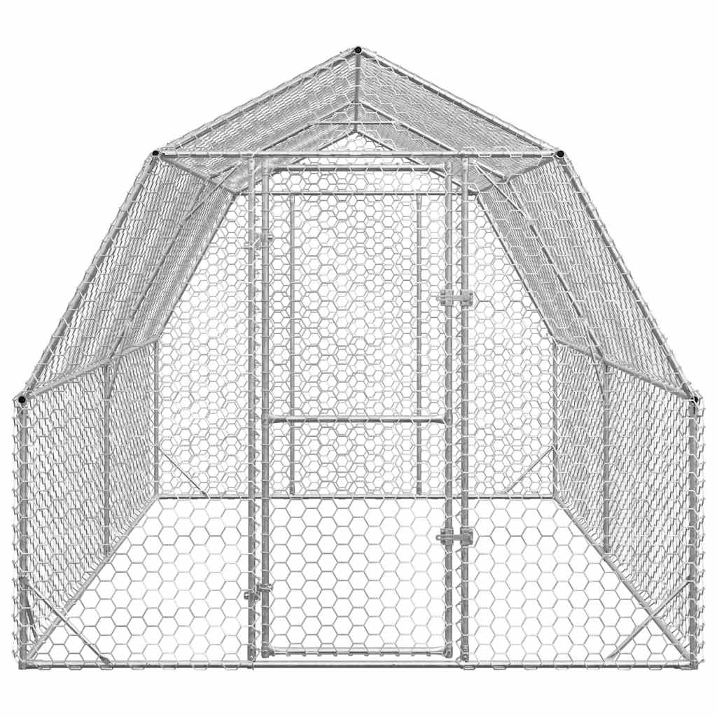 Kyllingløp 2,5x4x2,25 m galvanisert stål